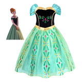 Fantasia Infantil Luxo Vestido Anna Coroação
