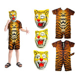 Fantasia Infantil Menino Tigre + Mascara