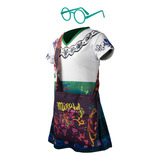 Fantasia Infantil Roupa Filme Encanto Mirabel Óculos+ Bolsa