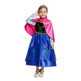 Fantasia Infantil Vestido Anna Princesa Promoção Frozen Ana