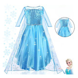 Fantasia Infantil Vestido Com Capa Frozen