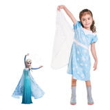 Fantasia Infantil Vestido Elsa Frozen Confortável Festa Luxo