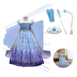 Fantasia Infantil Vestido Frozen Princesa Elsa Coroa Olaaf