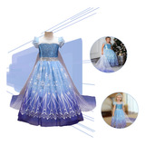 Fantasia Infantil Vestido Frozen Princesa Elsa Luxo Com Capa