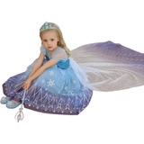 Fantasia Infantil Vestido Frozen Princesa Elsa
