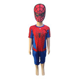 Fantasia Infantil Vingadores Heróis Curta Short Homem Aranha