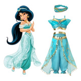 Fantasia Jasmine Infantil Festa Aladdin Princesas