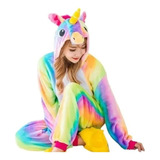 Fantasia Kigurumi Pijama Unicórnio Infantil E Adulto Macacão