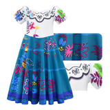 Fantasia Mirabel Encanto Luxo Vestido Infantil