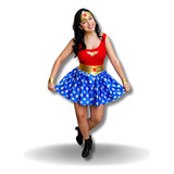 Fantasia Mulher Maravilha Adulto Luxo -carnaval Halloween 