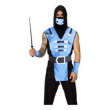 Fantasia Ninja Adulto Azul Mortal Kombat