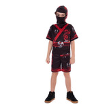 Fantasia Ninja Infantil Samurai Lutador Carnaval
