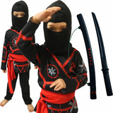 Fantasia Ninja Samurai Infantil Criança Unissex