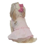 Fantasia Pet Cachorro Roupa Vestido Rosa Spitz Shitzu Maltes