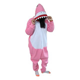 Fantasia Pijama Kigurum Soft Tubarao Rosa - Infantil
