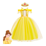 Fantasia Princesa Bela E A Fera Vestido Infantil Disney Luxo