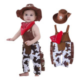 Fantasia Roupa De Bebê Vaqueiro Cowboy