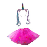 Fantasia Saia Bailarina Tutu Unicórnio Rosa Roxo Pink Branca