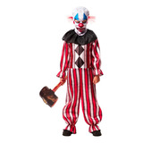 Fantasia Terror Infantil Halloween Palhaço Mal Com Máscara
