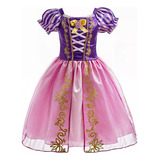Fantasia Vestido De Princesa Rapunzel Infantil Aniversário