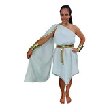 Fantasia Vestido Deusa Grega Feminino Festa