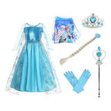 Fantasia Vestido Elsa Frozen Disney Festa Infantil Promocao