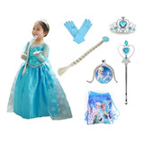 Fantasia Vestido Elsa Frozen Disney Festa Infantil Promocao