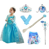 Fantasia Vestido Frozen Rainha Elsa Em