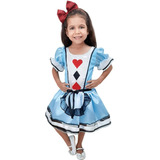 Fantasia Vestido Infantil Alice No País