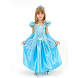 Fantasia Vestido Infantil Cinderela Luxo E