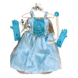 Fantasia Vestido Infantil Elsa Frozen C/