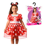 Fantasia Vestido Infantil Minnie Mouse Disney