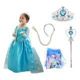 Fantasia Vestido Infantil Rainha Frozen