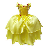 Fantasia Vestido Luxo Infantil Princesa Bela