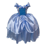 Fantasia Vestido Luxo Infantil Princesa Cinderela
