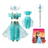Fantasia Vestido Princesa Jasmine Infantil
