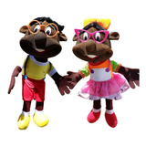 Fantoches Casal Menino + Menina Negra