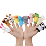 Fantoches De Dedos Dedoches Animais De Pelúcia Kit C/10