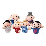 Fantoches De Dedos Dedoches Família De Pelúcia Kit C/6