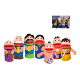 Fantoches De Mão Bonecos Família Branca Kit 7 Personagens