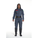Farda Bombeiro Civil Verde Petroleo Manga Longa Ripstop Slim