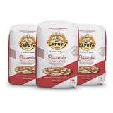 Farinha Caputo Pizzeria Tipo 00 Italiana C/ 3 Un 1kg Pizzas