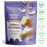 Farinha D Coco Branca 100% Natural S/ Gluten 200g Santo Óleo