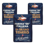 Farinha De Trigo La Molisana Grano Tenero '00' 1kg Kit Com 3
