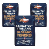 Farinha De Trigo La Molisana Grano Tenero '00' 1kg Kit Com 3