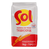 Farinha De Trigo Tipo 1 Tradicional Sol Pacote 1kg