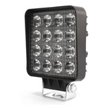 Farol Auxiliar 48w Off-road 16 Leds Caminhão Trator