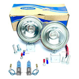 Farol Auxiliar Cromado Fusca Moto Triciclo Jipe Off Lampadas