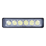 Farol Auxiliar Super Led Barra Preto 6 Leds 18w Bivolt - Sui