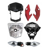 Farol Carenag Pisca Sup Painel Titan150 2014 Vermelho Brilho